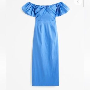 Abercrombie and Fitch Blue Off-Shoulder Dress
